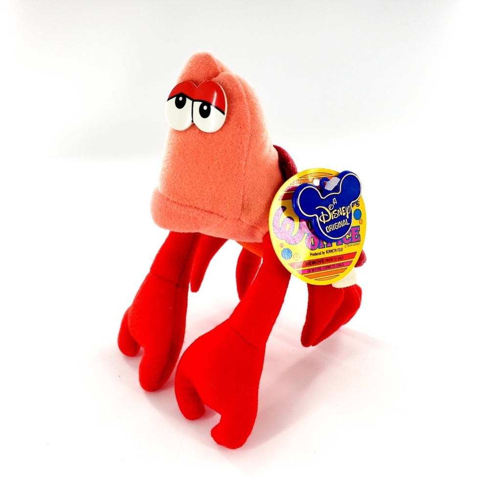 Vtg 1989 Disney's World On Ice Little Mermaid Sebastian The Crab Plush w/ Tag